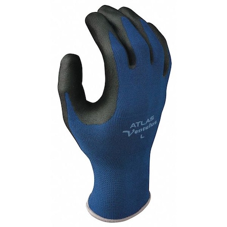Coated Gloves, Foam Nitrile, Smooth, Palm, 4 Abrasion Level, Blue, XL (9) 1 PR