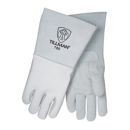 750 Welding Gloves, Straight Cuff, Straight Thumb, Premium Elkskin, S, 1 PR