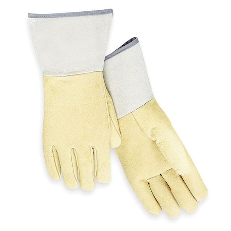 Condor Welding Gloves, Gauntlet Cuff, Straight Thumb, Standard Pigskin, M, 1 PR