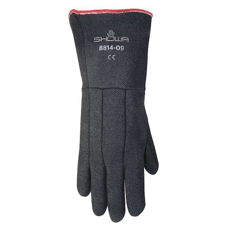 8814 Heat Resistant Gloves, CharGuard(TM), 500 Degrees F Max Temp., Knit Cuff Black, M ( 8 ), 1 PR