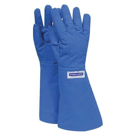 Waterproof Cryogenic Gloves, 17 in Length, Nylon, Extended Gauntlet, Elbow Coverage, XL