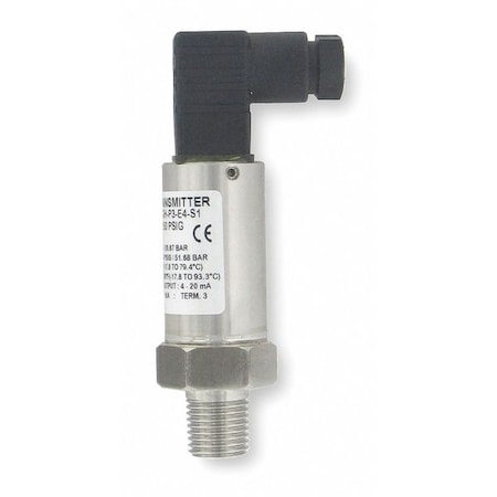Pressure Transducer,0 to 500 PSI,+/-1Pct