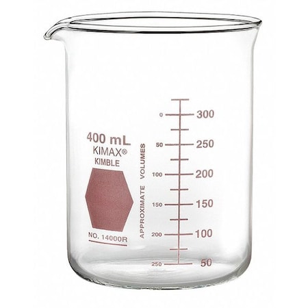 Colorware Beaker, Borosilicate Glass, Low Form, 1 L / 33.81 fl oz Capacity, A Type I, 6 PK