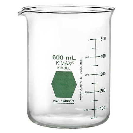Colorware Beaker, Borosilicate Glass, Low Form, 150 mL / 5.07 fl oz Capacity, A Type I, 12 PK