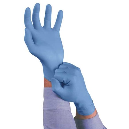 TouchNTuff 92-575, Nitrile Disposable Gloves, 4.3 mil Palm, Food Grade, Powdered, XL, 100 PK, Blue