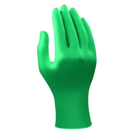 TouchNTuff, 9 1/2 in Chemical Resistant Gloves, Nitrile, Powder-Free, 5 mil, Medium (8), PK100