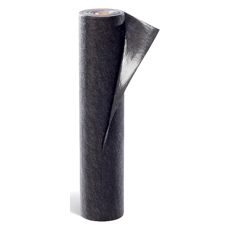 Sorbent Roll, 4 gal, 3 ft x 50 ft, Universal, Black, Polypropylene