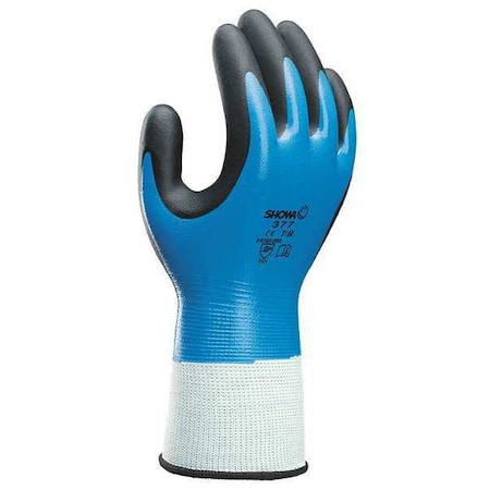 Coated Gloves, Foam Nitrile, Sandy, Palm, 6 Abrasion Level, Blue, XL (9) 1 PR