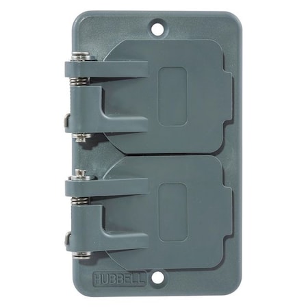 Weatherproof Cover, 1 Gang, Thermoplastic Elastomer, Duplex Receptacle Cover Type