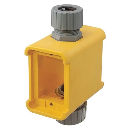 Electrical Box, 19 cu in, Outlet Box Type, 2 Gangs, Thermoplastic Elastomer, Rectangular Shape