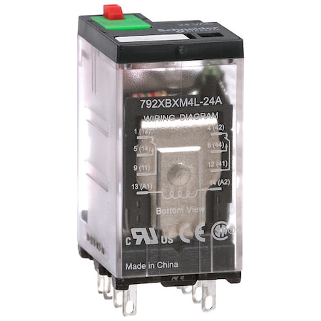 Plug-In, General Purpose Relay, Square, 12 A, 8 Pins, Faston Connector