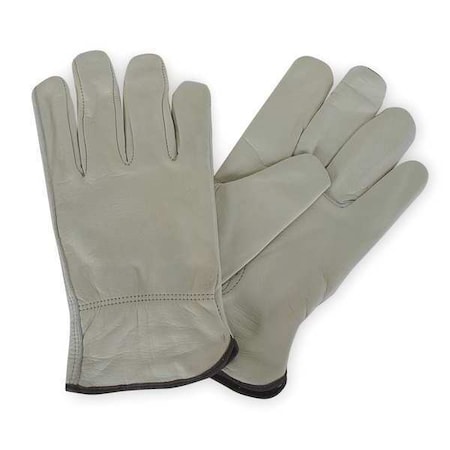 Cold Protection Gloves, Grain Cowhide Leather Palm, Thermal Cotton Lining, Cream, XL ( 10 )