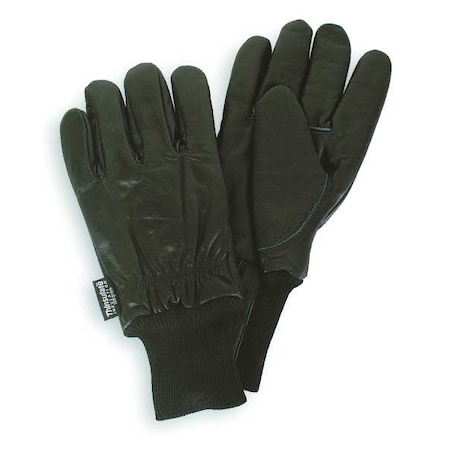 Cold Protection Gloves, Grain Cowhide Leather Palm, Thinsulate Lining, Black, XL ( 10 )