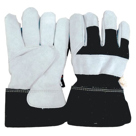 Cold Protection Gloves, Split Cowhide Leather Palm, Thinsulate Lining, Natural Gray, XL ( 10 )