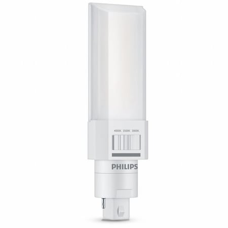 8 W, Compact LED Bulb, White, Tube, 3000K, 3500K, 4000K Temp. Frosted, Non-Dimmable