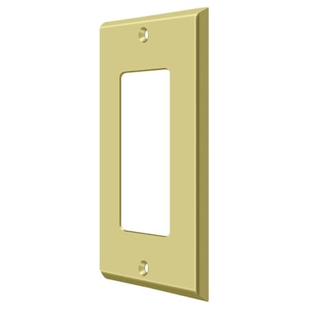 Single Rocker Switch Plate, Number of Gangs: 1 Solid Brass, Polished Brass Finish