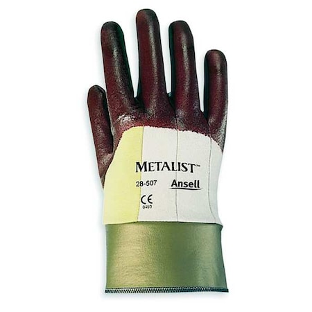 Cut-Resistant Coated Gloves, Cut Level A2 ,Nitrile ,Smooth ,M 1 PR