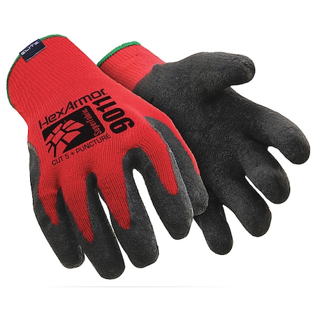Cut-Resistant Coated Gloves, Cut Level A7 ,Dipped ,Latex ,Rough ,XL 1 PR