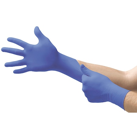 Microflex Nitrile Exam Gloves, Textured Fingertips, 3.9 mil, Powder-Free, XL, Cobalt Blue, PK100