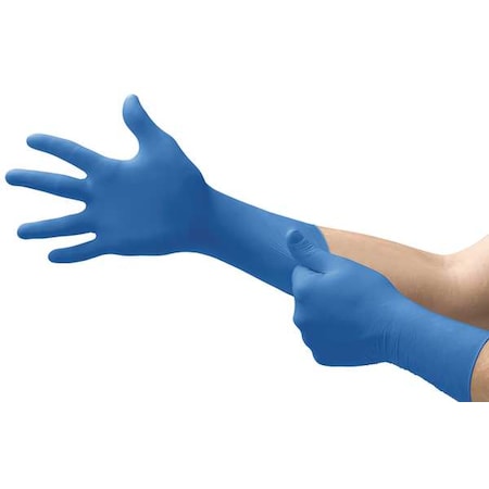 SG-375, Disposable Gloves, 11 mil Palm, Latex, Powder-Free, XL (10), 50 PK, Blue