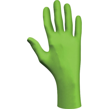 7705PFT, Disposable Gloves, 4.00 to 4.99 mil Palm, Nitrile, Powder-Free, XL (10), 100 PK, Green