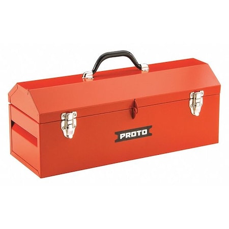 Tool Box, Steel, Red, 19 in W x 7 in D x 7 in H