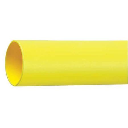 Heat Shrink Tube, Thin Wall, 2:1 I.D. Shrink Ratio, 2 in I.D. Before Shrinking, Yellow, 100 ft
