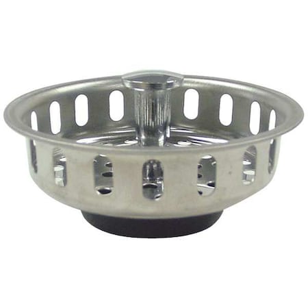 Basket Strainer, Stainless Steel/Chrome, 3-1/4 in, PK5