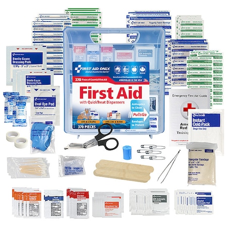 First Aid Kit and Housing, Plastic 370 Components, 50 People Served