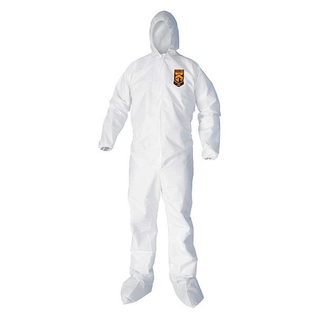 Liq Parti Covall HoodBoot ZipFrnt Elas WrisAnk WHT 3X 25/Cs