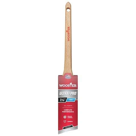1-1/2" Thin Angle Sash Firm, Nylon/Polyester Bristle, Paint Brush, Wood Handle