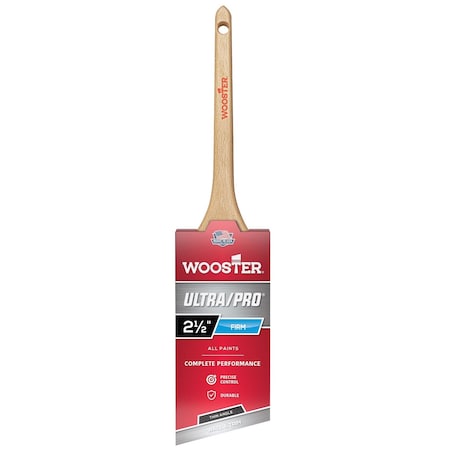 2-1/2" Thin Angle Sash Firm, Nylon/Polyester Bristle, Paint Brush, Wood Handle