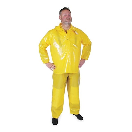 Rain Jacket w/ Detachable Hood,Yellow,M