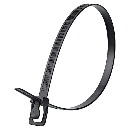 Cable Tie, 24 in L, 7.16 in Max Bundle Dia., Black, Nylon 6/6, 120 lb Strength, 20 PK