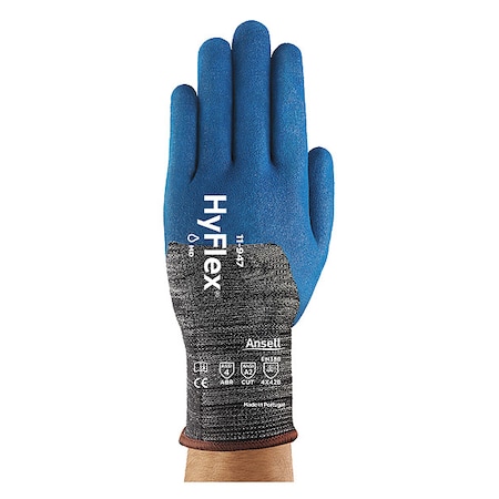 Cut-Resistant Coated Gloves, Cut Level A2 ,Dipped ,Nitrile ,Sandy ,L 1 PR