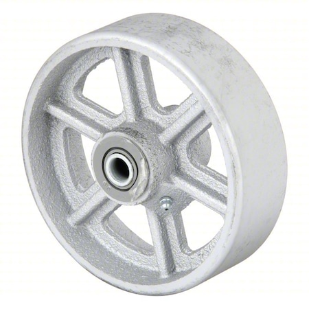 Caster Wheel,6"dia,1,400 lb,Silver