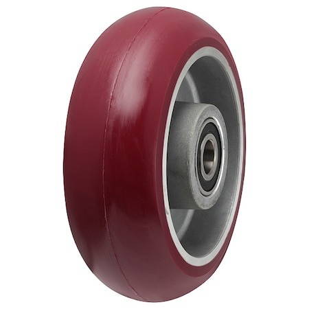 Caster Wheel,6"dia,1,500 lb,Red