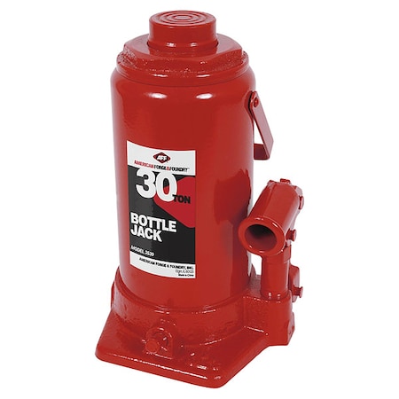 Bottle Jack,30 ton,Max Lift 18 5/8" H