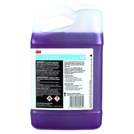 Liquid Glass Cleaner, 1.9L, Blue, Fragrance Free, Jug