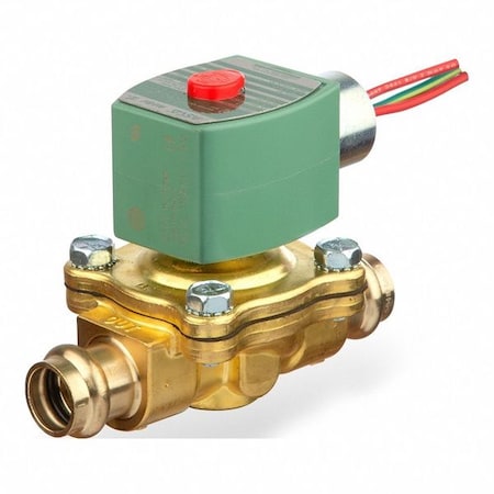 Solenoid Valve, 2-Way, 2-Position, Normally Closed, 1/2 in Pipe Size, 110V AC, 120V AC, High Flow