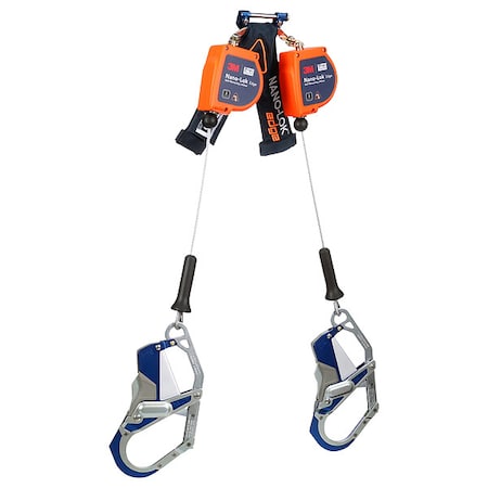 DBI SALA Self Retracting Lifeline, 7 ft Length, Quick-Connect, Steel, 2 Leg(s)