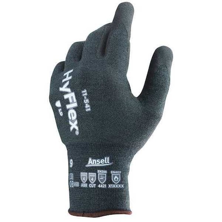 Cut-Resistant Coated Gloves, Cut Level A4 ,Dipped ,Nitrile ,Sandy ,S 1 PR