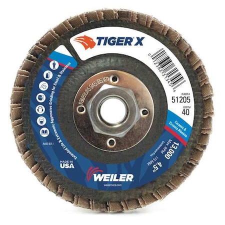 Flap Disc,5 in. x 80 Grit,12000 RPM