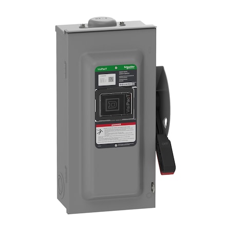 Safety Switch, Fusible, 3PST, Three Phase, NEMA 3R, Indoor/Outdoor, Steel