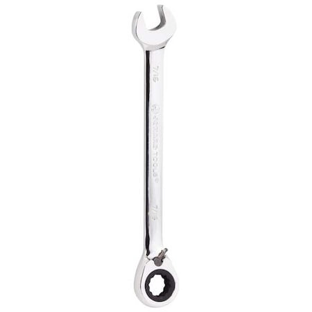 Ratcheting Wrench,Head Size 7/16 in.