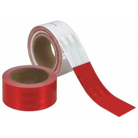 Reflective Tape,Red/White,1 in. W