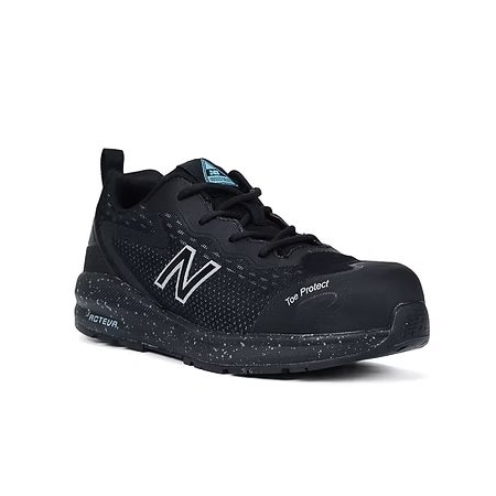Women's Composite Toe Athletic Shoe, Black/Aqua, 6, D, WIDLOGIBL