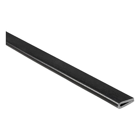 Rubber Edge Trim,25ft L,Black,1/8 in W