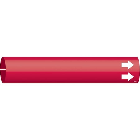 Pipe Marker,(Blank),Red,3/4 to 1-3/8 In