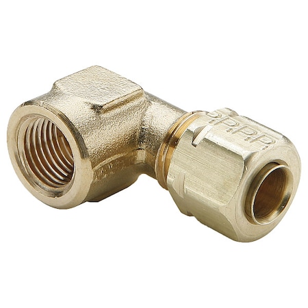 Elbow, Brass, Comp. 1/4 in, MNPTF 1/8 in